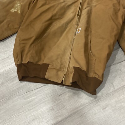 [中古]Carhartt J131-BRN ブラウン ジャケット M Vintage USA Carhartt J131 BRN Thermal Lined Hooded Zip