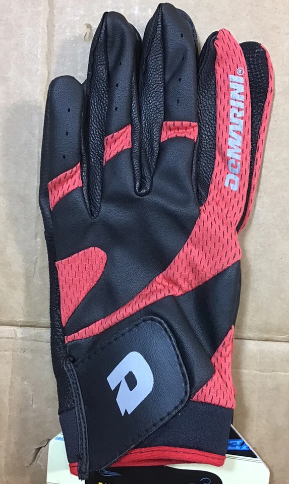 Guantes de Bateo Medianos DeMarini Vexxum Rojo y Negro Softbol Béisbol R23 Foto 2 de 4