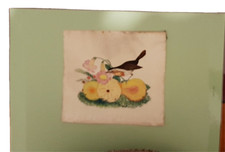 disegno acquerello d'epoca uccellino '900