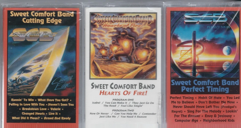 3 Sweet Comfort Band Cassettes-Hearts Of Fire/Perfect Timing/Cutting Edge (NEW)