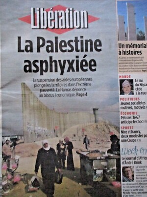 LIBERATION 22.-23. April 2006 / Eric ZEMMOUR Schwanz Generation, Memo ARMENIEN in Lyon