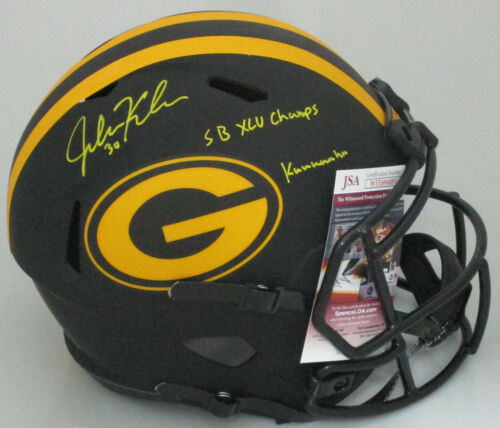 Packers JOHN KUHN Signed Full Size ECLIPSE Replica Helmet AUTO w/ Scripts - JSA - Picture 1 of 1