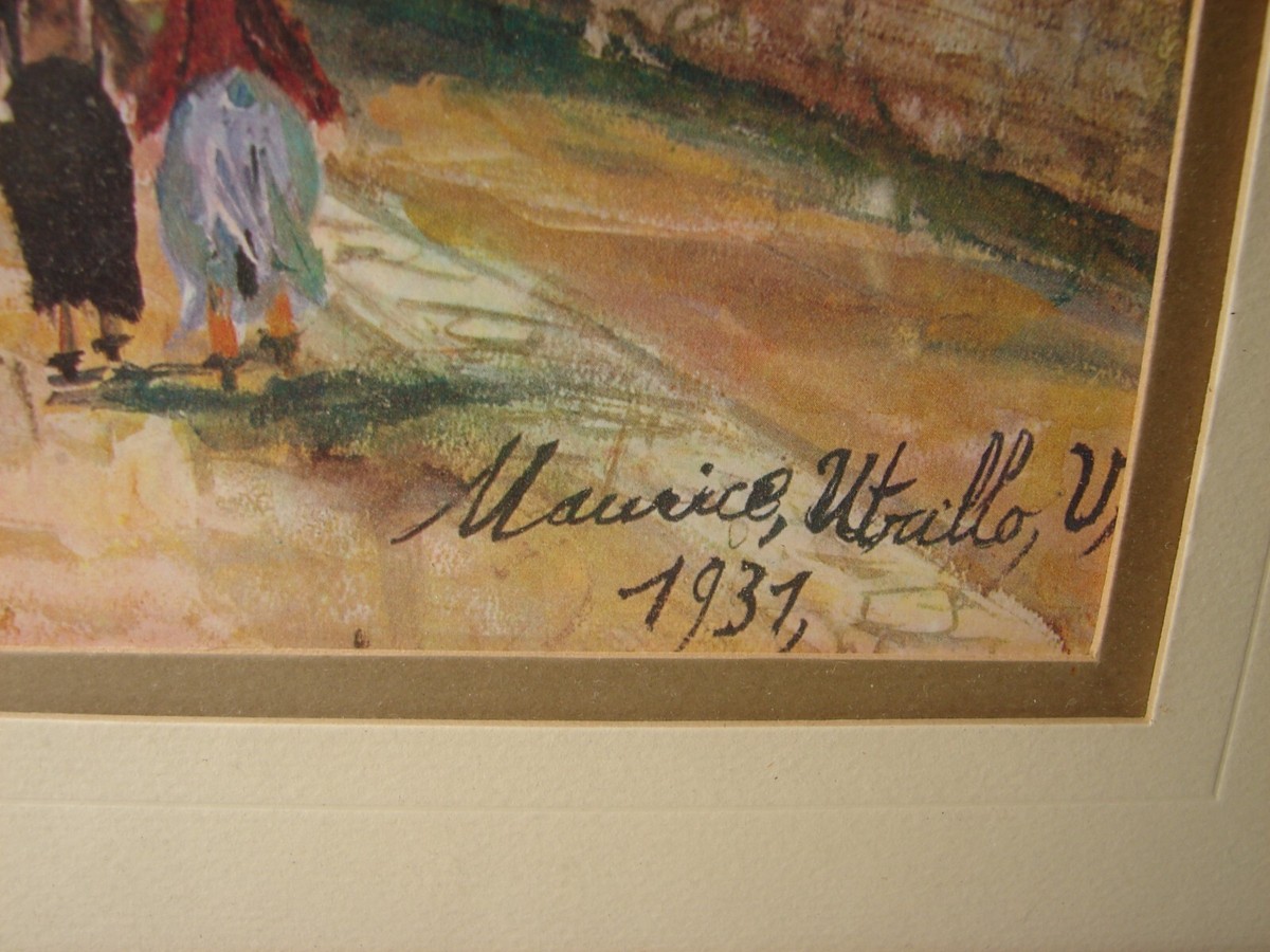 Vintage Maurice Utrillo (1883-1955) Montmartre Sacré-Cœur Paris