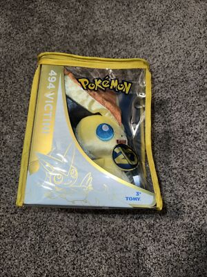 Tomy Pokemon 20th Anniversary #494 Victini 8'' Plush Zipper Bag New and Unopened