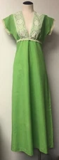 EVELYN PEARSON VNTG 70s LOUNGE MAXI LOUNGE HOSTESS BEACH POOL PARTY DRESS S-M