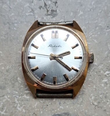 RAKETA Raketa UdSSR Vergoldete Au sowjetische Uhr Mechanisch