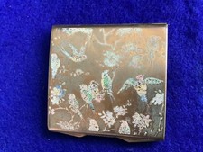 1940’s “STRATTON” MADE IN ENGLAND LADIES VINTAGE COMPACT BIRDS& FLOWERS
