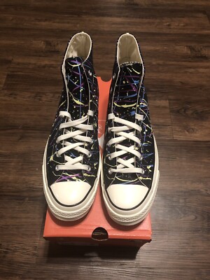 Size Converse Chuck 70 High Paint Splatter Black for sale