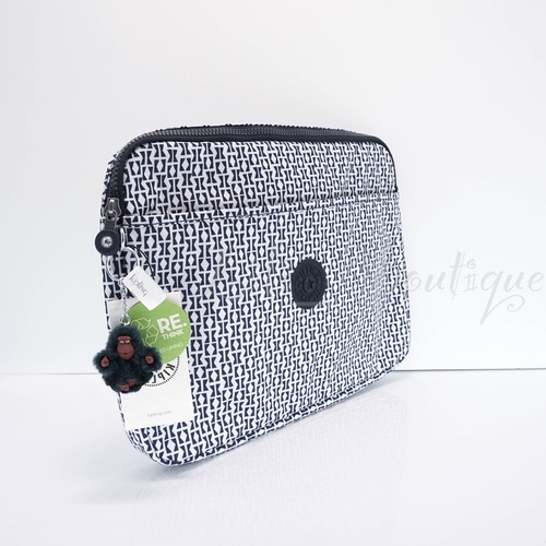 NWT Kipling AC8203 Laptop Sleeve 13" Accessory Bag Nylon Artisinal K Navy White - Picture 2 of 9