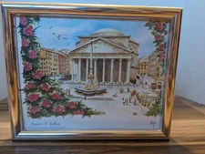 Roma Il Pantheon Watercolor Print by Mapi