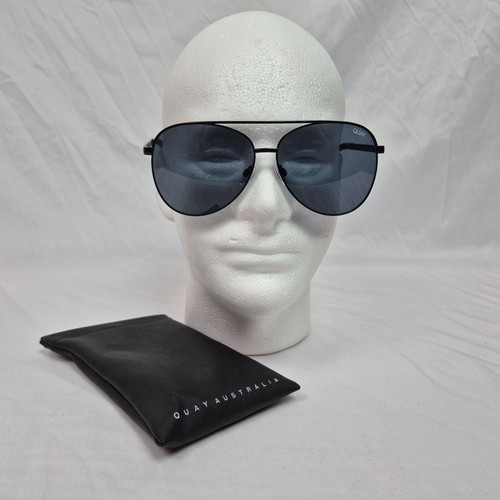 Quay Australia Damen Pilotenbrille schwarz Vivienne mit Etui TOP!!!