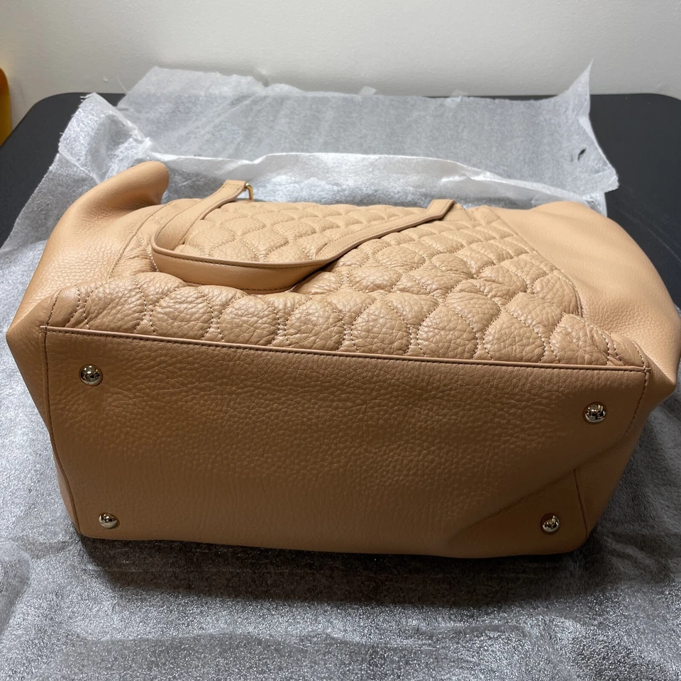 Bolso de Viaje Grande Vera Bradley Cuero Acolchado Ella Color Desnudo NUEVO Foto 3 de 4