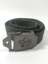 Boy Scouts of America BSA Green Web Belt Up To 42” Metal Buckle Gear 64042