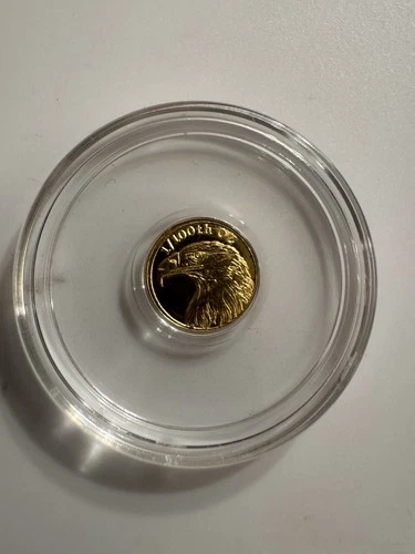 1/100 oz Gold Round .9999 Fine Eagle USA Map Fractional Bullion