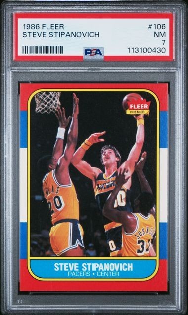 1986 FLEER #106 STEVE STIPANOVICH PSA NM 7