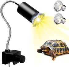 Reptile Heat Lamp, UVA UVB Light for Aquarium Turtle Tank, with 2  50W Basking