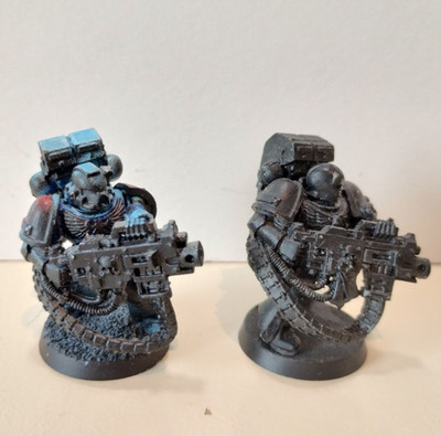 Warhammer 40k Space Marines 2x Devastators Metall