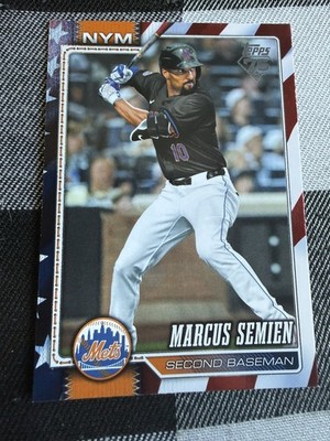 2026 Topps Series 2 Marcus Semien 586 American Flag Independence #10/76 SP