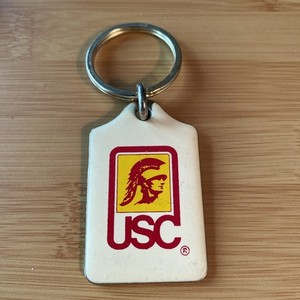 Vintage USCS Acrylic Key Ring 1970's, Tommy Trojan