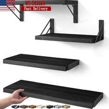Floating Shelves Set Wall Mounted Organizer Kitchen Bathroom Living Room Storage