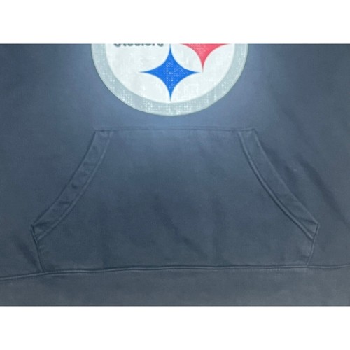 Majestic Pittsburgh Steelers Hoodie Men's Large Black Logo Pullover NFL Football - 第 6/7 張圖片