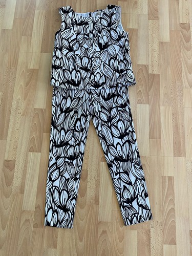 Hose und Top von Luisa Cerano Gr. 38 schwarz-weiß top!