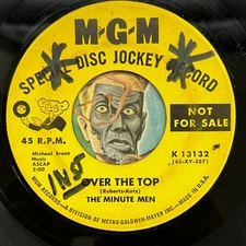 HEAR Minute Men 45 Over The Top / Chile Nights tittyshaker R&B surf instro