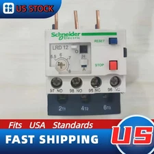 New Schneider LRD12 Thermal Overload Relay, 5.5-8A, Class 10A | US Inventory