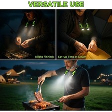 USB Rechargeable LED Neck Light Dual Lamp for Night Running Cycling Outdoor