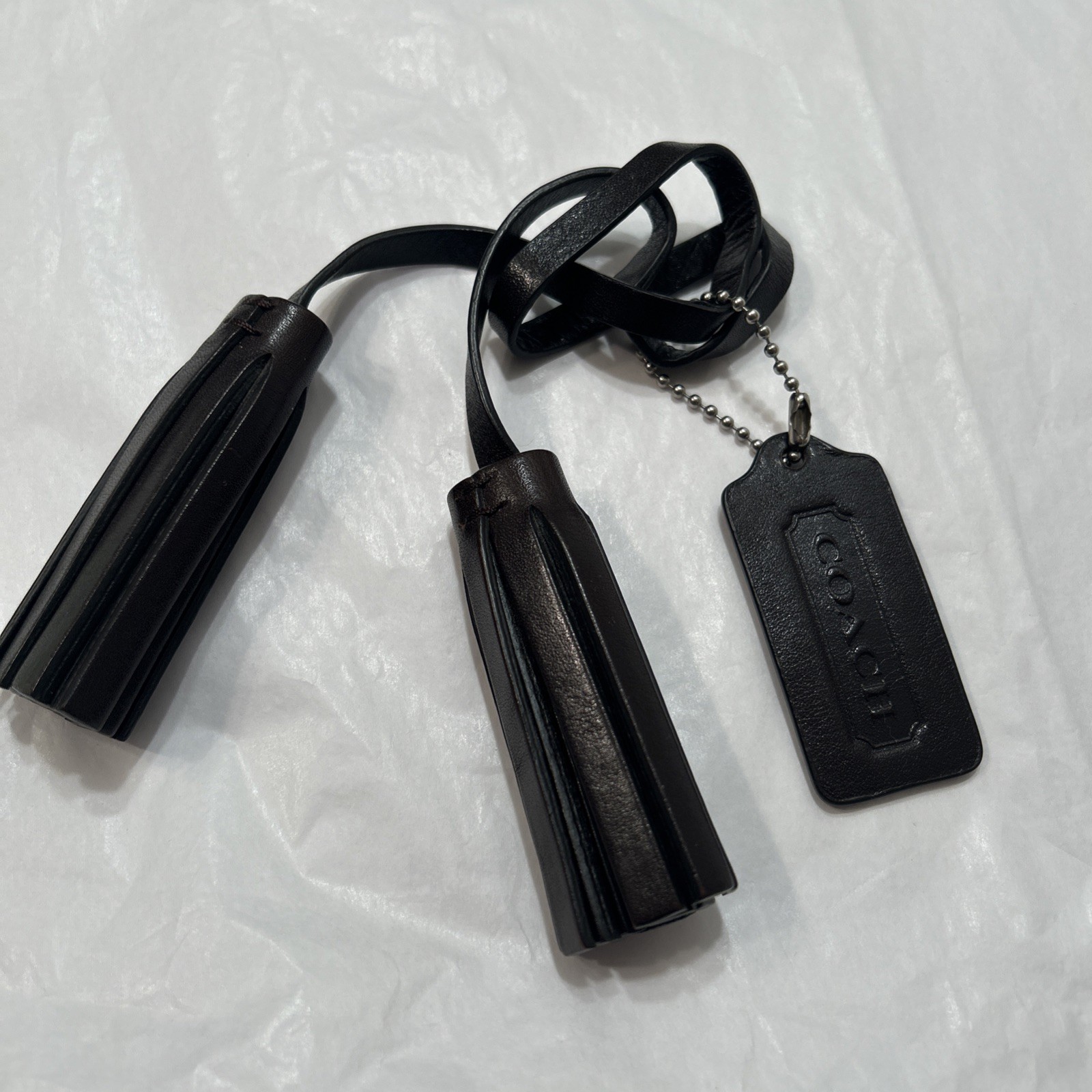 Coach Replacement Brown Leather Double Tassels An… - image 1