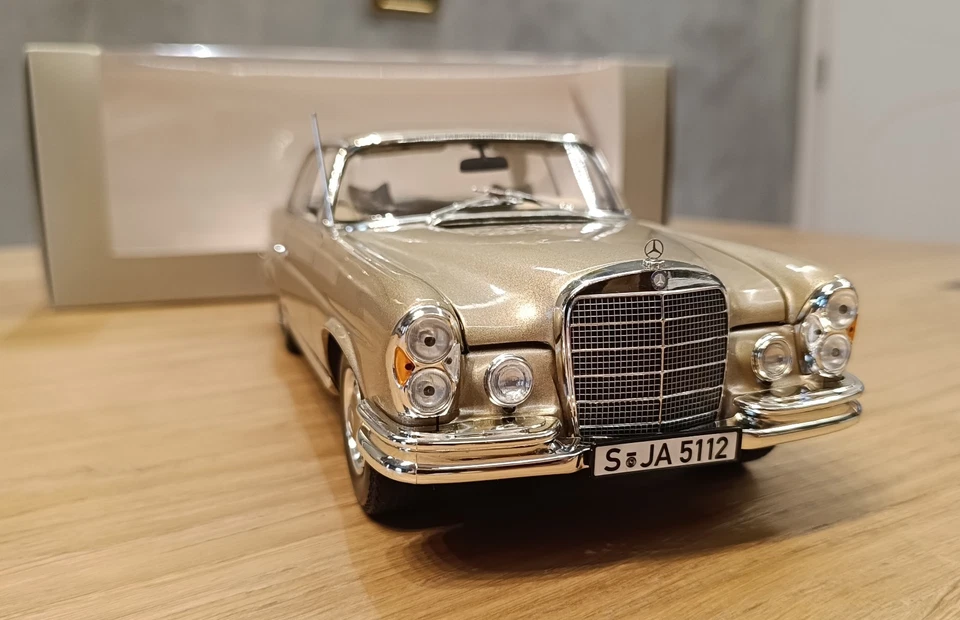 MERCEDES BENZ  280SE Coupe - w112- NOREV - 1:18 champagne/gold met. - #8520 - Immagine 4 di 4