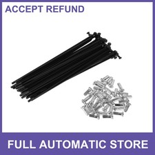 36 Set 12G Bicycle Spokes 131mm Bike Wheel Spokes 45 Steel Black
