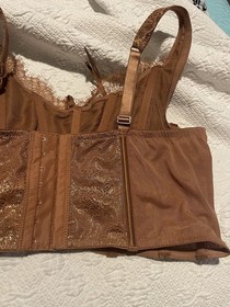 Victoria&rsquo;s Secret Sz XL Very sexy Caramel Kiss Brown Corset Bustier Unlined 