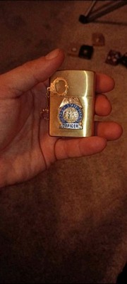 Zippo Georgia State Patrol Gold Tone Law Enforcement Officer Emblem Lighter