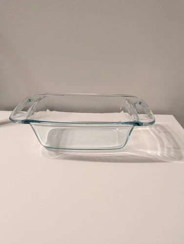 Vtg Pyrex 213 Clear Glass Loaf/ Bread Baking Pan Dish 1.5 Qt 8.25” x 4.5” x 2.5”