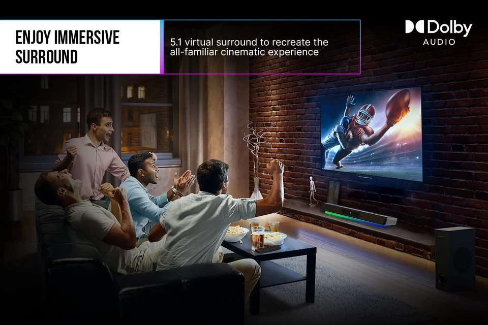 Barra de sonido Creative Labs Sound BlasterX Katana V2X negra 51MF8400AA000 Foto 2 de 4