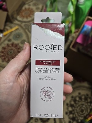 Rooted Rituals Ginger Root and Aloe Hydrating Concentrate 0.5oz NIB HAIR CARE Q3