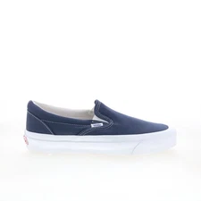 Vans Vault OG Classic Slip-On LX Mens Blue Skate Sneakers Shoes