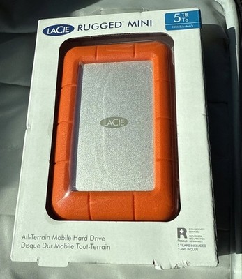 LaCie Rugged Mini 5TB Portable External Hard Drive USB 3.0 HDD BRAND NEW!!!!!!!!