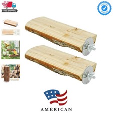 Parrot Cage Perch, Wooden Platform for Birds 2 Packs