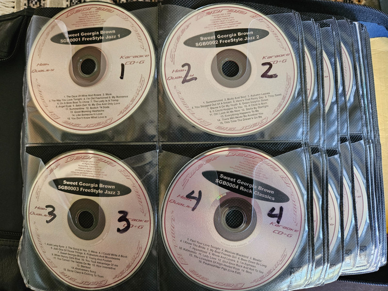 138 Karaoke CDG Discs Great Condition with Catalog INSTANT COLLECTION