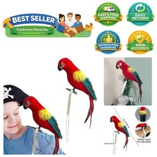 Vibrant Life-Size Macaw Parrot   Perfect for Pirate Costumes and Garden D cor
