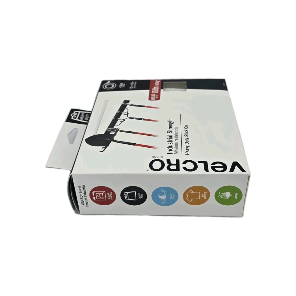 Velcro Resistencia Industrial Resistente Palo Blanco - Rollo de 15 pies x 2 pulgadas 90198 Foto 3 de 4