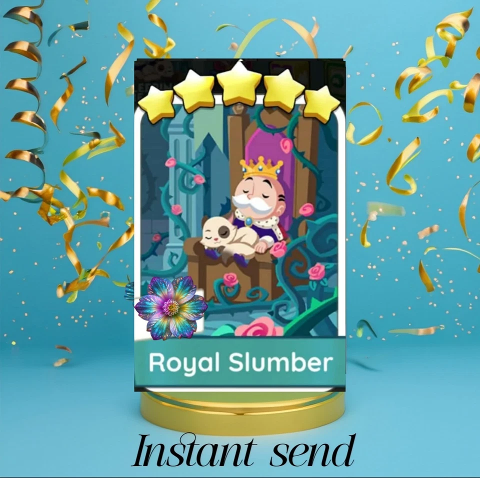 Royal Slumber Monopoly Go 5 star Sticker ( Instant Send ) - Image 1 of 1