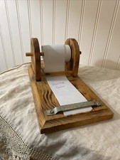 Vintage Wooden Handmade Paper Roll Message Ce...
