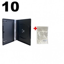 10 PREMIUM STANDARD Black Single DVD Cases 14MM 100 New Material  100 Bags