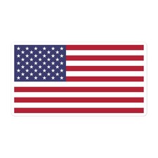 Large 5.5"x3" American Flag Vinyl Decal Sticker Printed In The USA