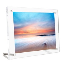 Acrylic Picture Frame Floating Look 3MM 3MM Thickness Clear Photo Frame De...