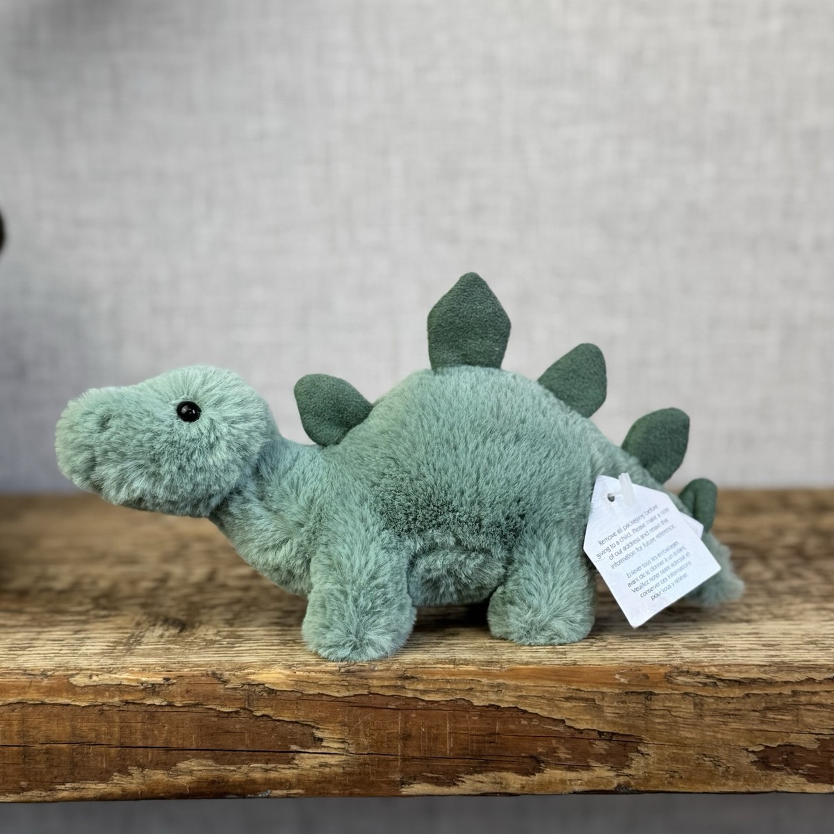  Mini Fossilly Stegosaurus ぬいぐるみ Jellycat Mini Fossily Stegosaurus Soft Toy - Green Tiny