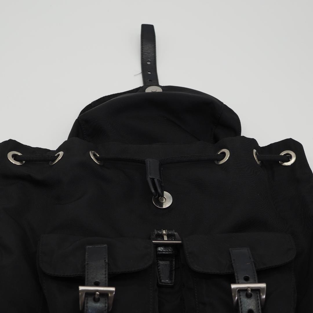 PRADA Nylon Backpack Black Authentic Lightweight … - image 11
